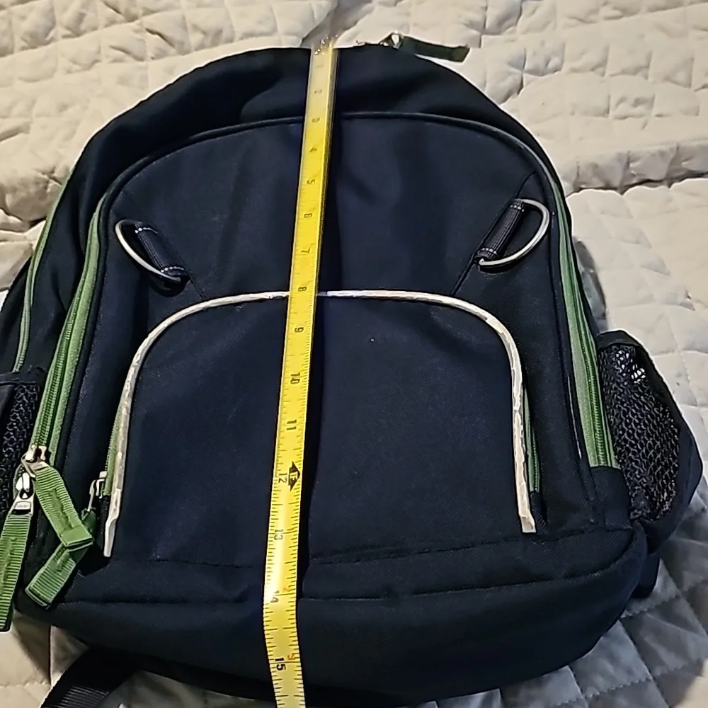 Navy blue green zipper pottery barn backpack Small Fairfax